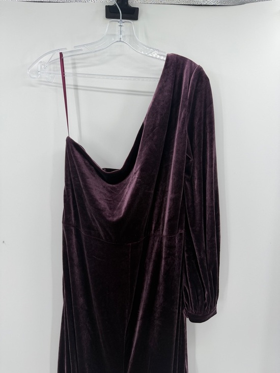 Revelry Women's Aurora Velvet One Shoulder Dress - Purple - 18 - Picture 9 of 11